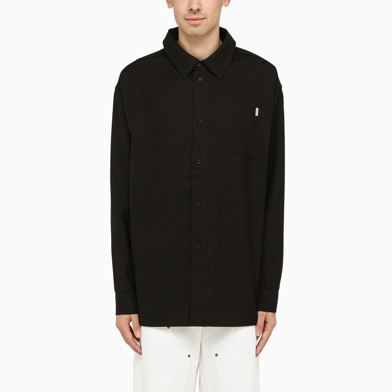 032c Classic black wool shirt