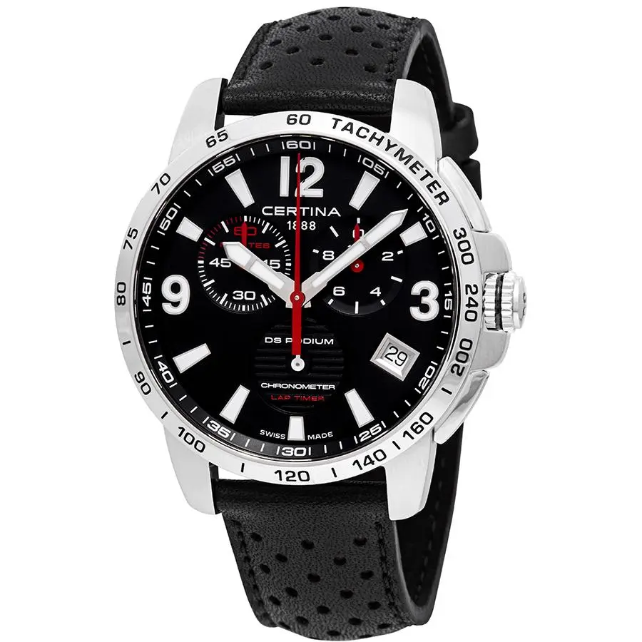 Certina DS Podium Chronograph Lap Timer Black Dial Men's Watch C034.453.16.057.00