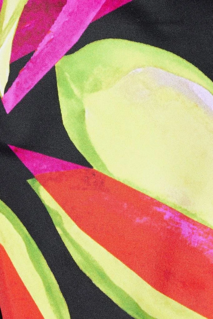 LOUISA BALLOU Cutout printed halterneck swimsuit 4