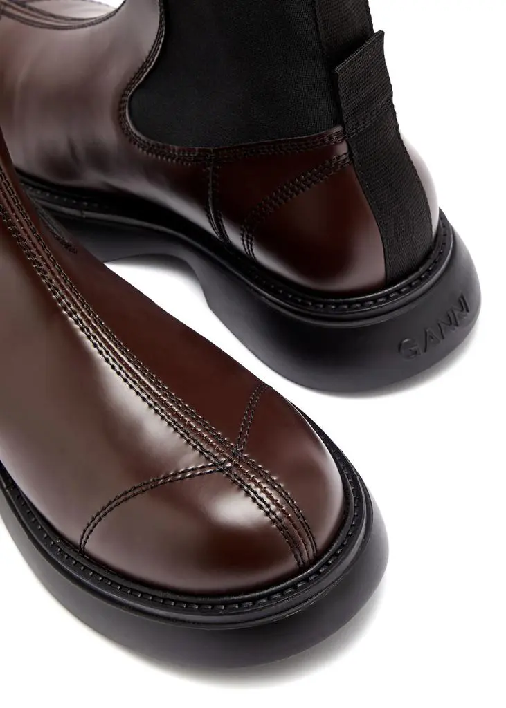Ganni Faux leather Chelsea boots 3