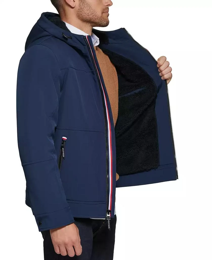Tommy Hilfiger Men's Sherpa-Lined Softshell Hooded Jacket 3