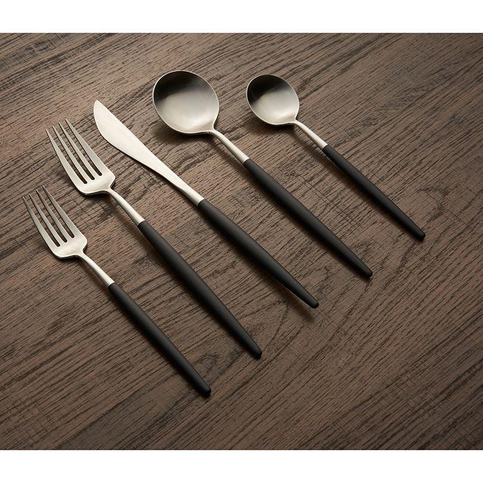 Cambridge Sojourn Black Satin 20 Piece Flatware Set