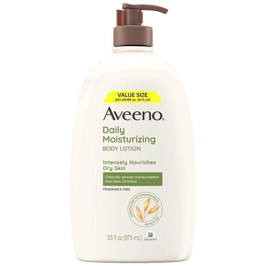 Aveeno Daily Moisturizing Body Lotion with Soothing Prebiotic Oat Fragrance-Free