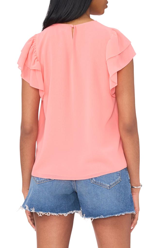 1. State Flutter Sleeve Chiffon Top