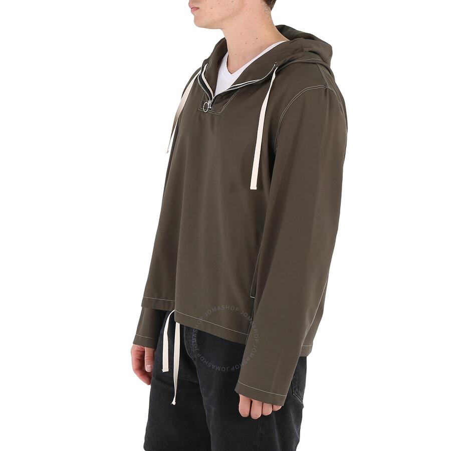 UNIFORME Men's Khaki Cool Wool Stitch Detail Hoodie