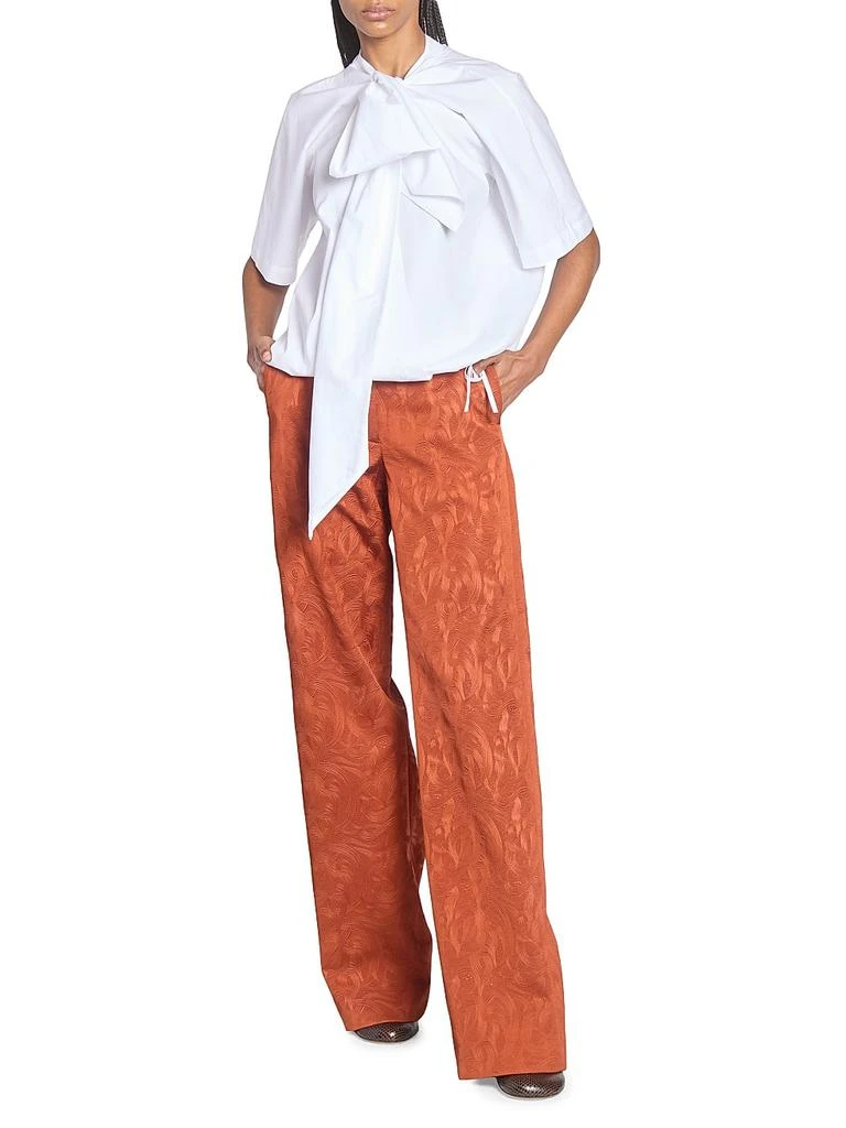 Dries Van Noten Curbin Cotton Tie-Neck Blouse 2