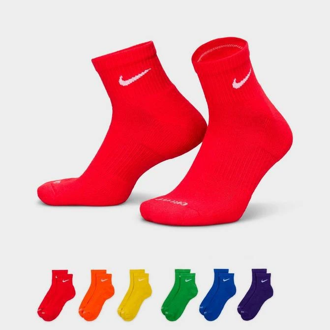 NIKE Nike Everyday Plus Cushioned 6-Pack Quarter Training Socks 1