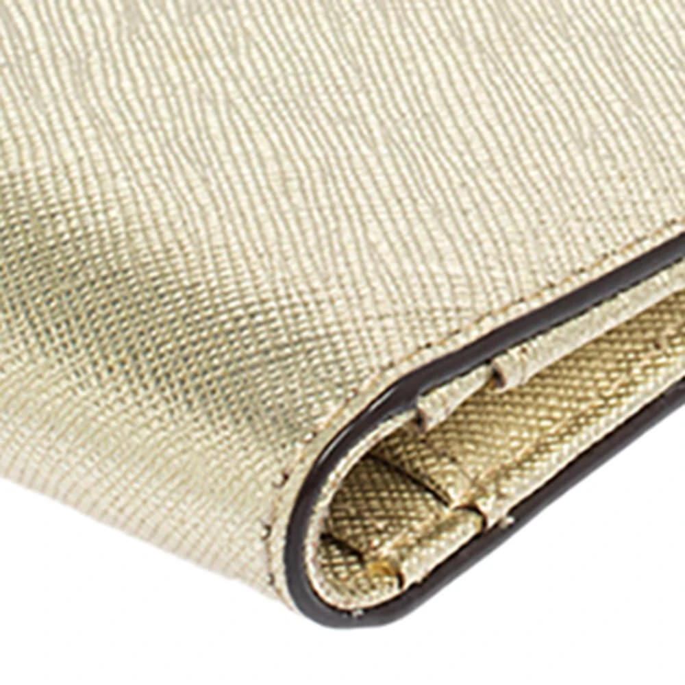 Kate Spade Kate Spade Metallic Gold Leather Long Flap Wallet 10