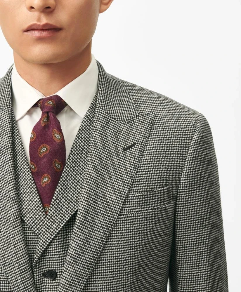 Brooks Brothers Slim Fit Houndstooth Wool-Cashmere Suit Jacket 4