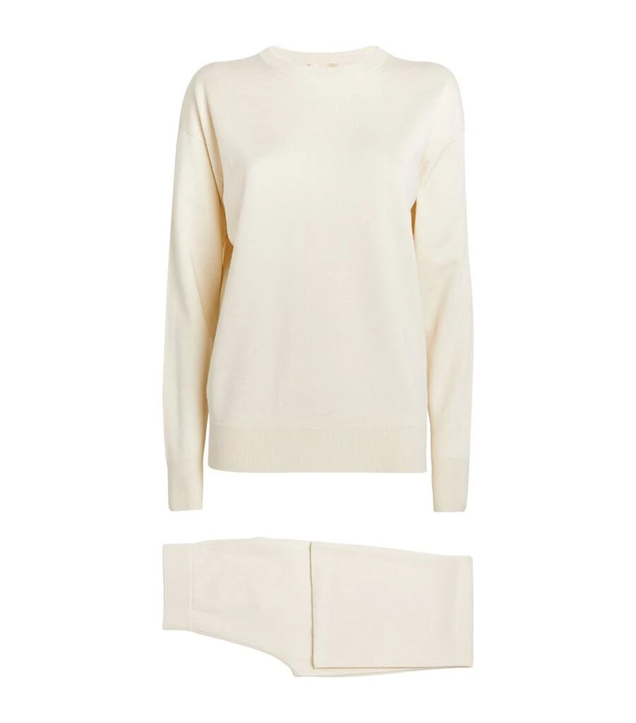 OLIVIA VON HALLE Silk-Blend Carmel Tracksuit 1