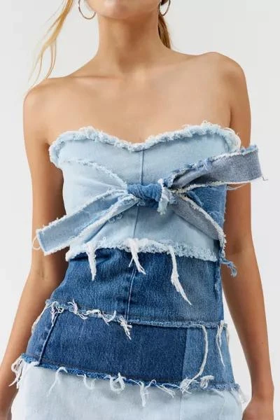 Urban Renewal Urban Renewal Remade Pieced Denim Mini Dress 3