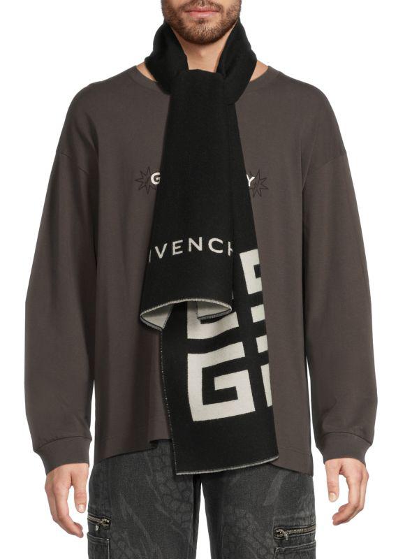 Givenchy Logo Virgin Wool-Silk Scarf
