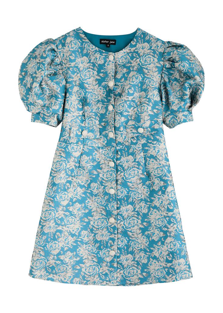 【英国発Sister Jane】Sapphire bow cloque mini dress SISTER JANE Sapphire bow cloqué mini dress 6-UK6-XS