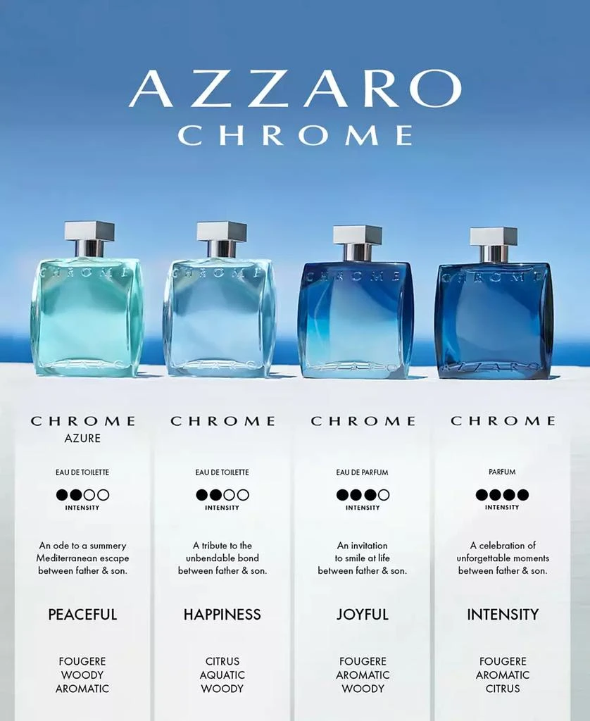 AZZARO Men
s Chrome Azure Eau de Toilette Spray, 3.38 oz. 5