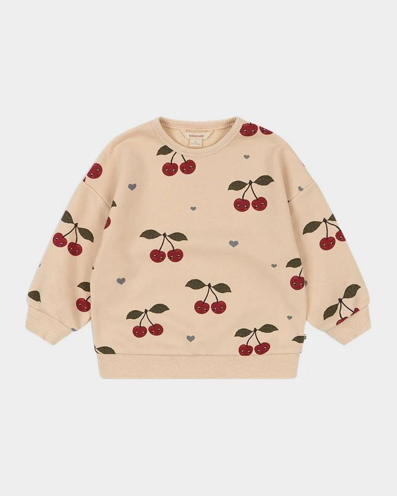 Konges Slojd Girl's Lou Cherry Sweatshirt, Size 12M-18 1