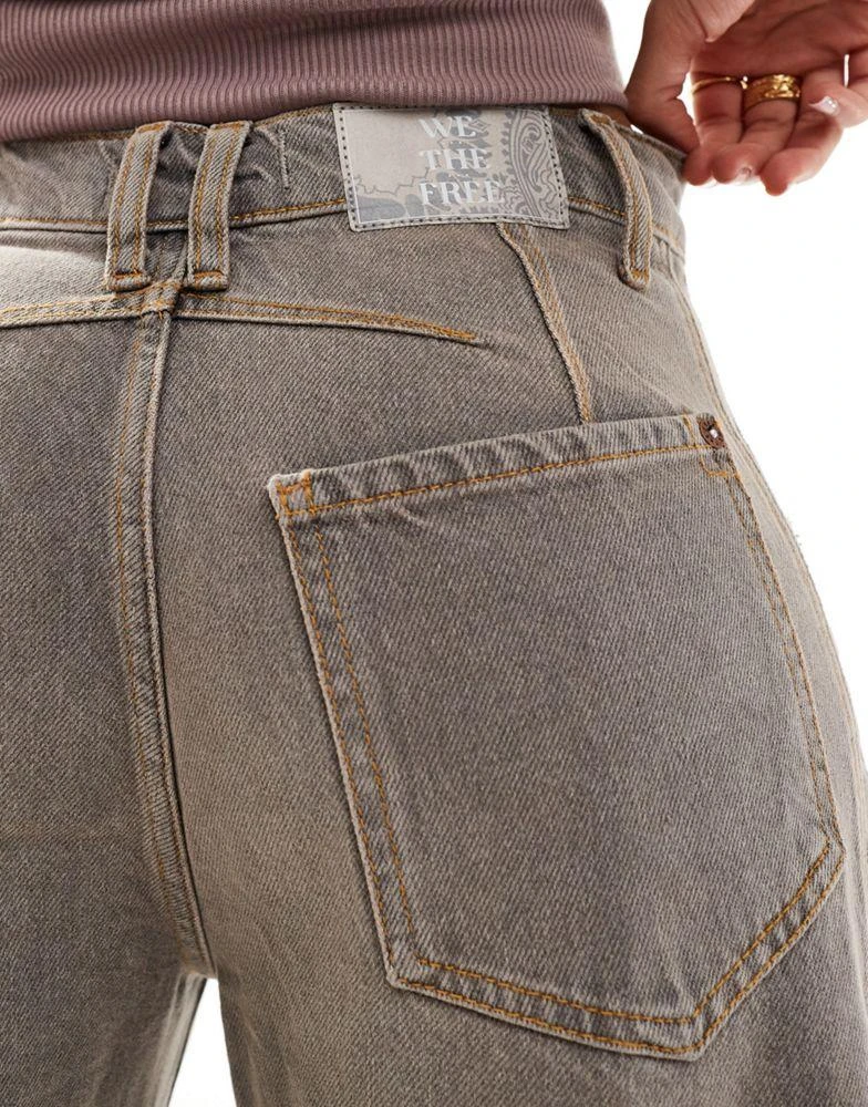 Free People Free People barrel leg balloon jeans in vintage grey 2