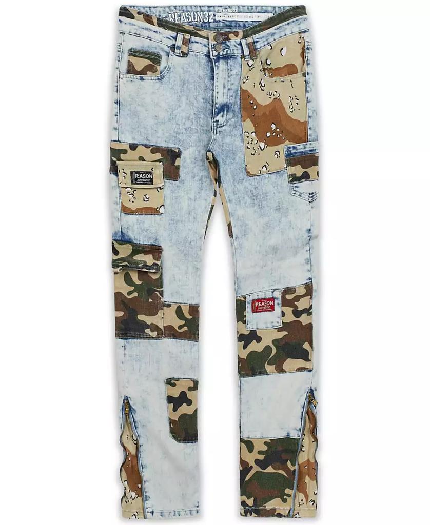 Reason Men's Camo Patchwork Jeans