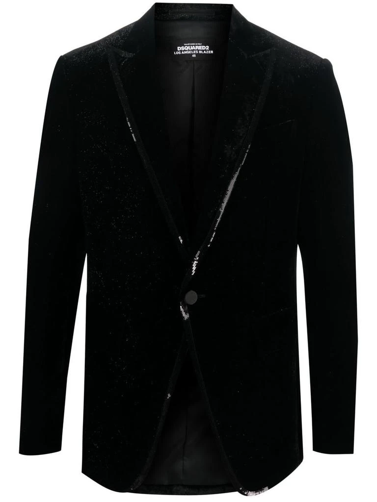 DSQUARED2 Black Velvet Dsquared2 Blazer 1