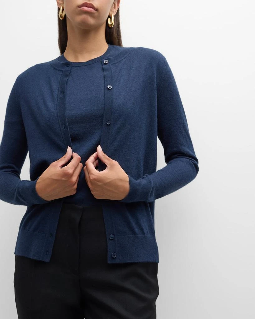 Neiman Marcus Cashmere Crewneck Cardigan 7