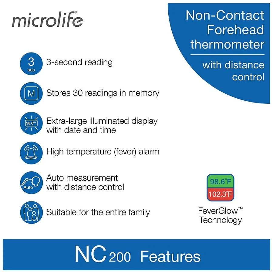 Microlife 3-in-1 Non-Contact Forehead Thermometer - Adults, Kids & Babies 5
