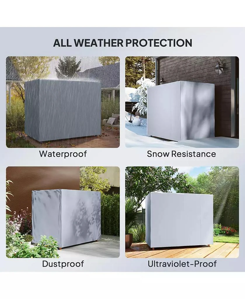 Outsunny 81" x 49" x 65" Outdoor Patio Hammock Porch Swing Cover, 4