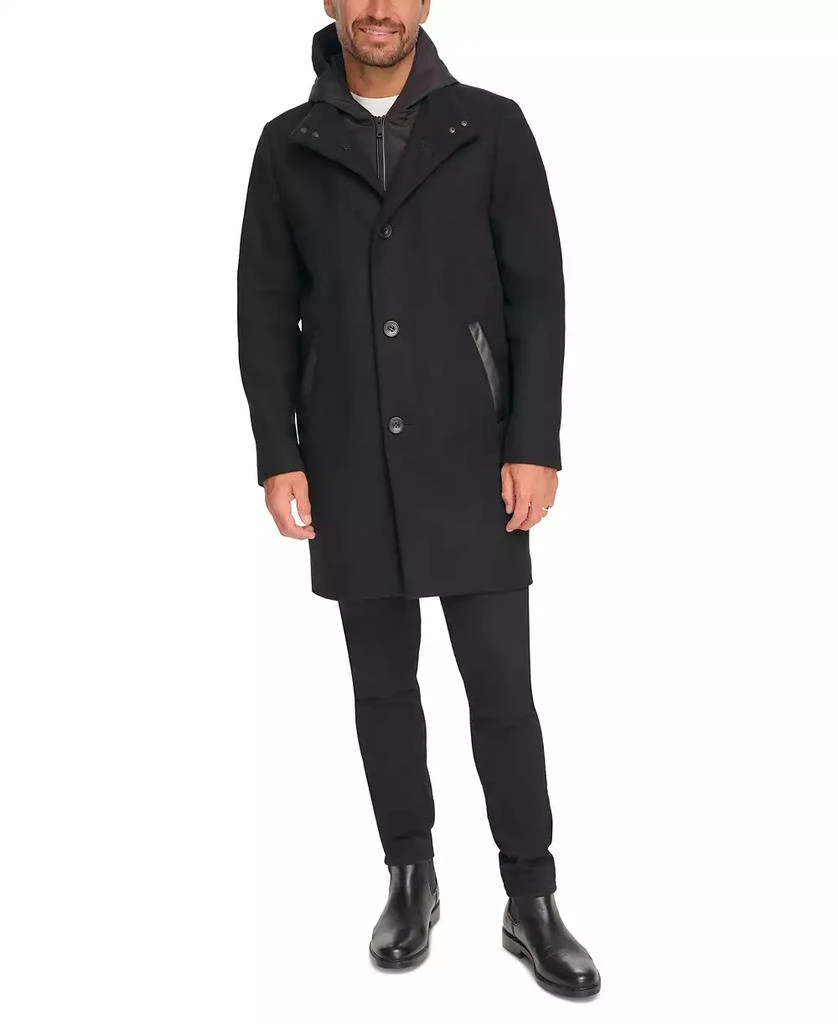Kenneth Cole Men's Removable Hood Button Car Coat 7