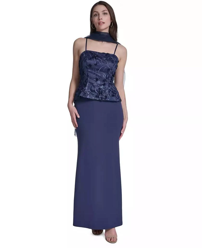 slim fit dress slacks Eliza J Off-the-Shoulder Evening Dress EJ2M0055 main image 1