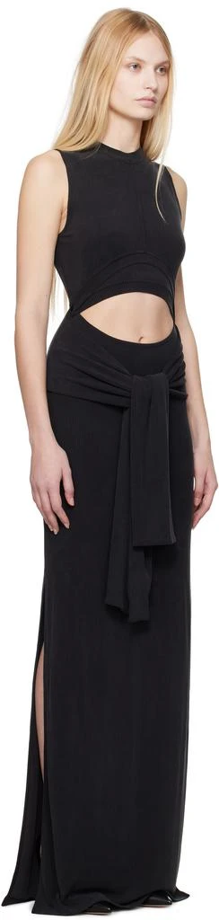 Balmain Black Knotted Cut Out Maxi Dress 2