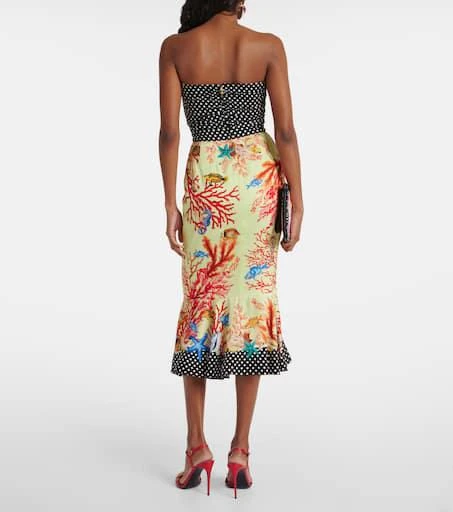 Dolce & Gabbana Capri printed silk-blend midi skirt 3