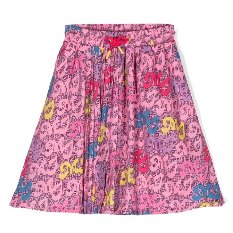 Marc Jacobs Girls Monogram Pleated Skirt