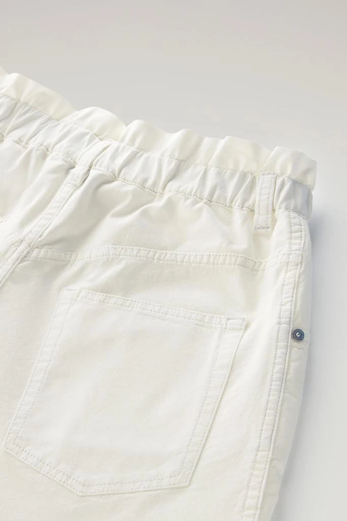 WOOLRICH Bermuda Shorts in High-Waisted Stretch Cotton Twill - Women - White 7