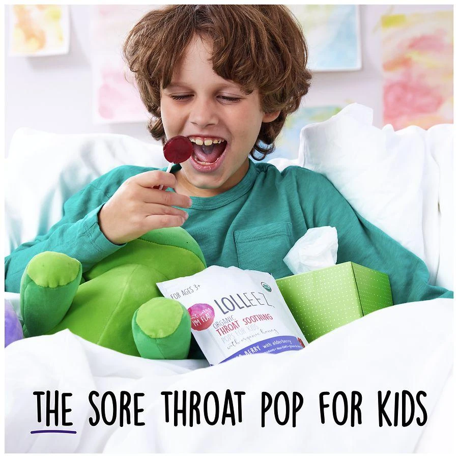 LOLLEEZ Organic Throat Soothing Pops For Kids 3