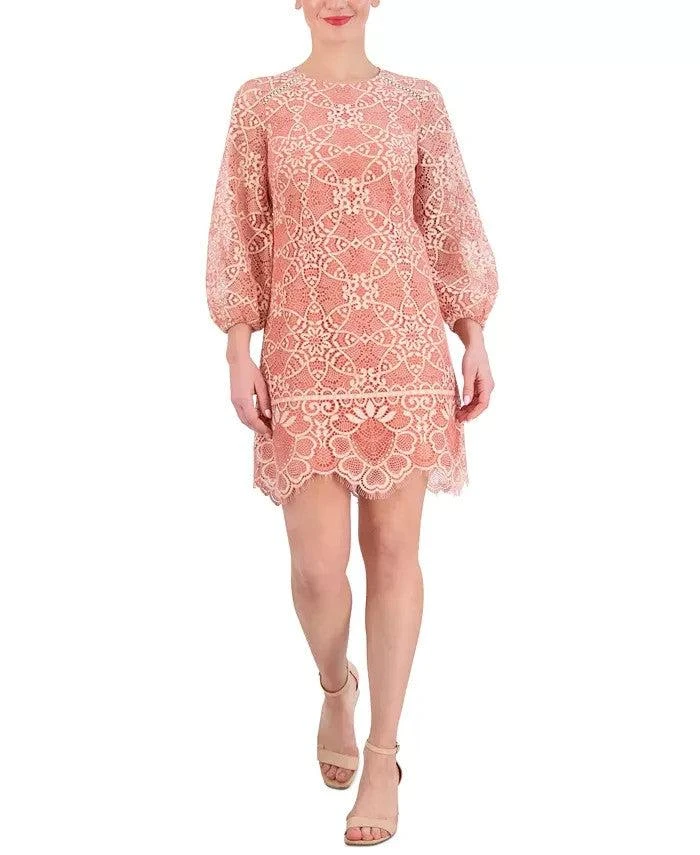 gold plisse balloon sleeve sheer shift dress Lace Balloon Sleeve Shift Dress Long Sleeve Gold Plisse Balloon Sleeve  Sheer Shift Dress Reworked