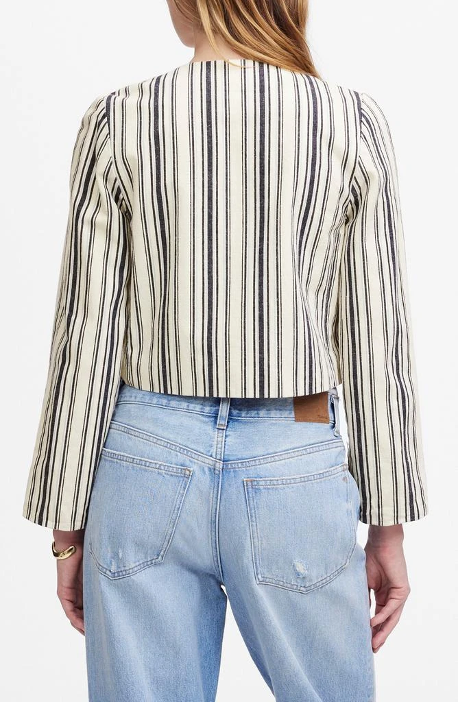 Madewell Stripe Crop Cotton 
Linen Jacket 2