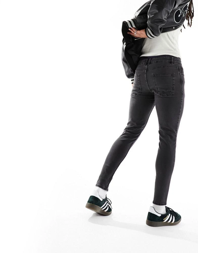 New Look New Look skinny jean in washed black 5