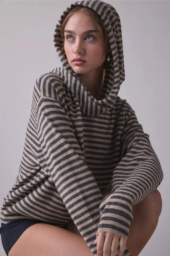 Lioness Lioness Olsen Scarf Detail Striped Long Sleeve Top
