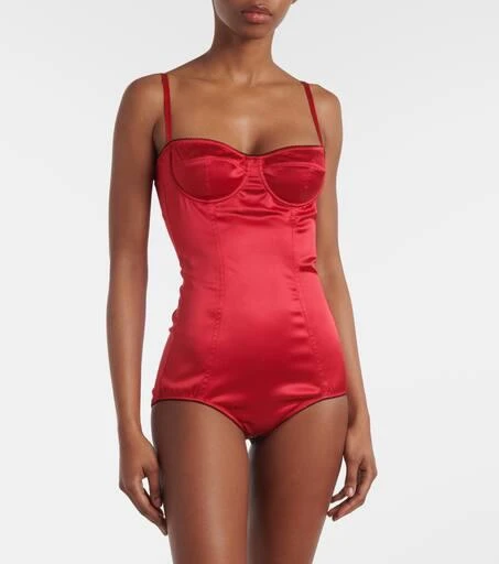 Dolce
Gabbana Silk-blend satin bodysuit 4
