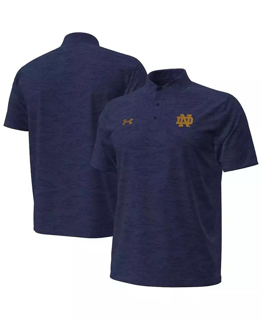 Under Armour Men's Navy Notre Dame Fighting Irish Drive Camo Jacquard Polo Shirt