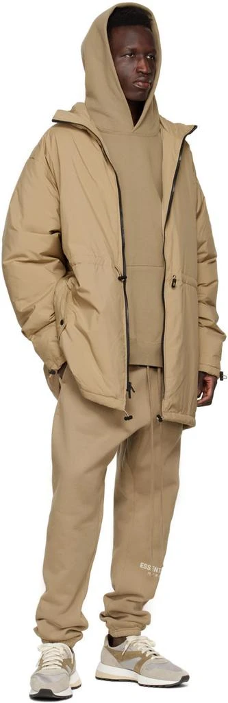 Essentials Tan Cotton Hoodie 4