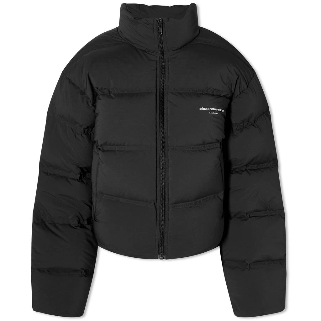Alexander Wang Alexander Wang Jacquard Cropped Puffer Jacket