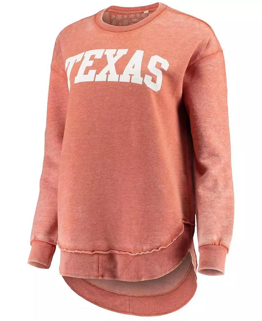 Pressbox Women's Texas Orange Texas Longhorns Vintage-Like Wash Pullover Sweatshirt 2
