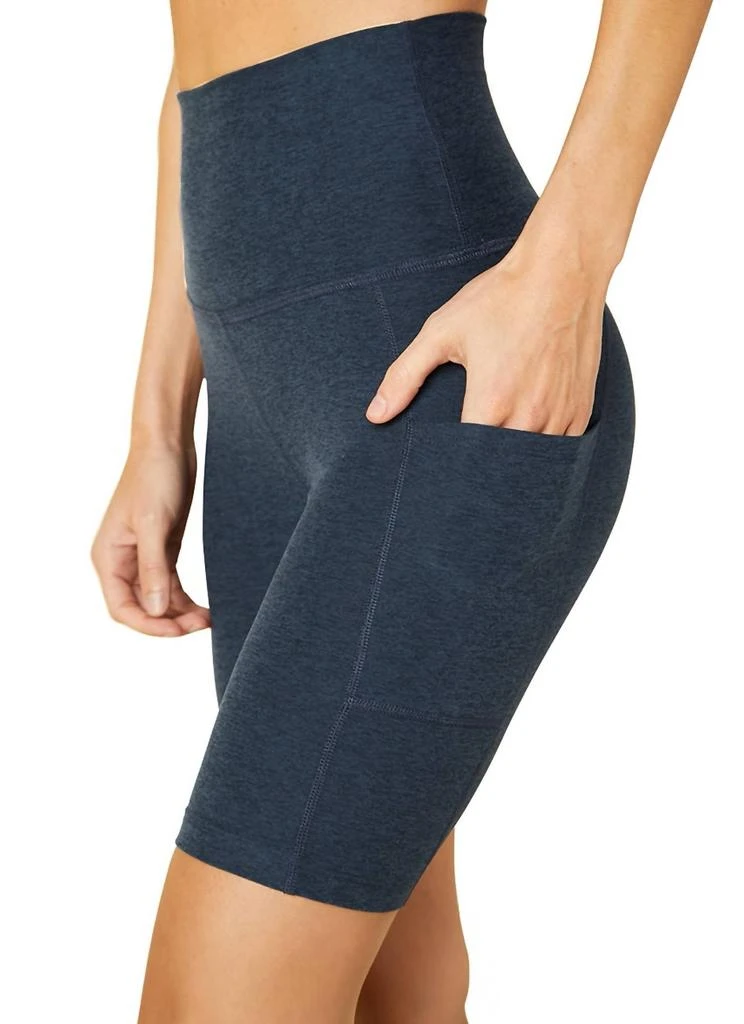 Beyond yoga Spacedye Team Pocket Biker Short In Nocturnal Navy 4
