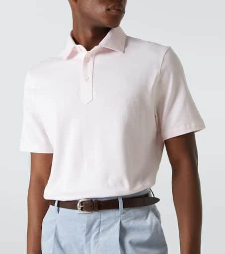 Brunello Cucinelli Cotton and linen piqué polo shirt 5