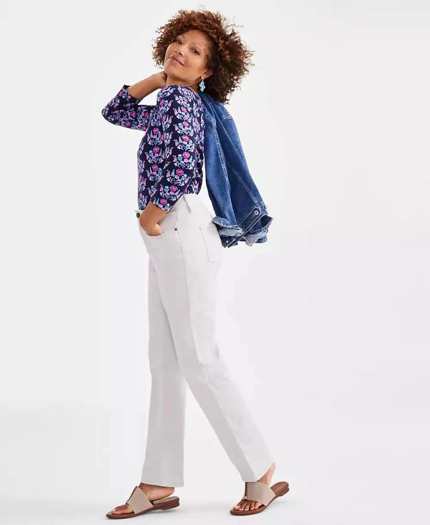 Style & Co Petite High Rise Natural Straight-Leg Jeans, Created for Macy's 2