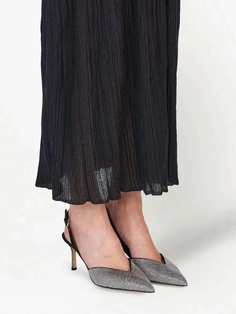 Salvatore Ferragamo Women
s Crystal Embellished Slingback Pumps In Black 5