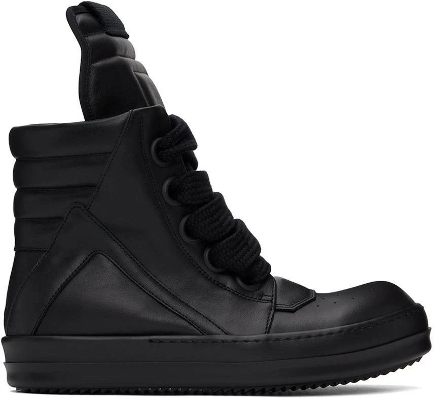 Rick Owens Black Jumbo Laced Geobasket Sneakers 1