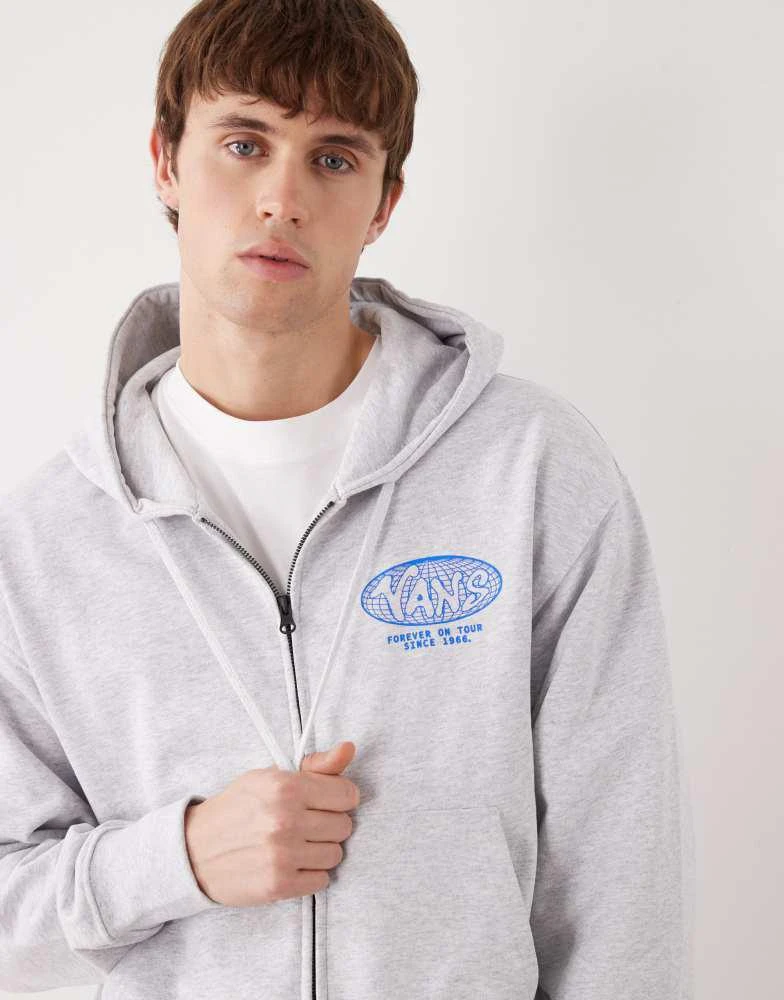 Vans Vans World tour loose full zip in light grey heather 5