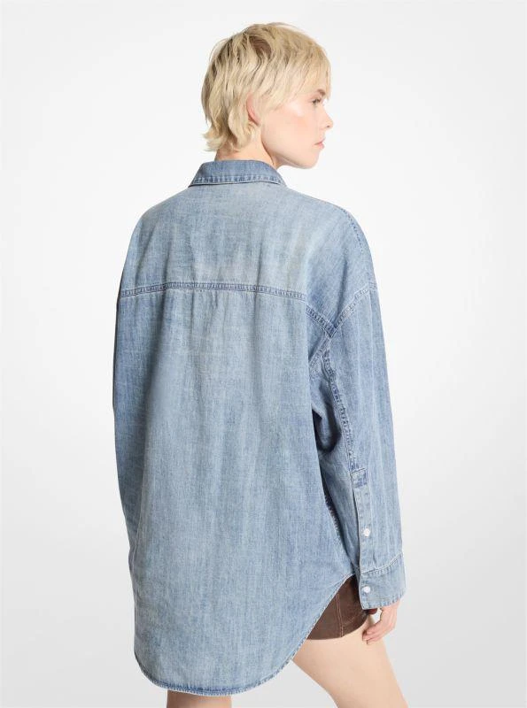 michael_kors Oversized Chambray Shirt 3