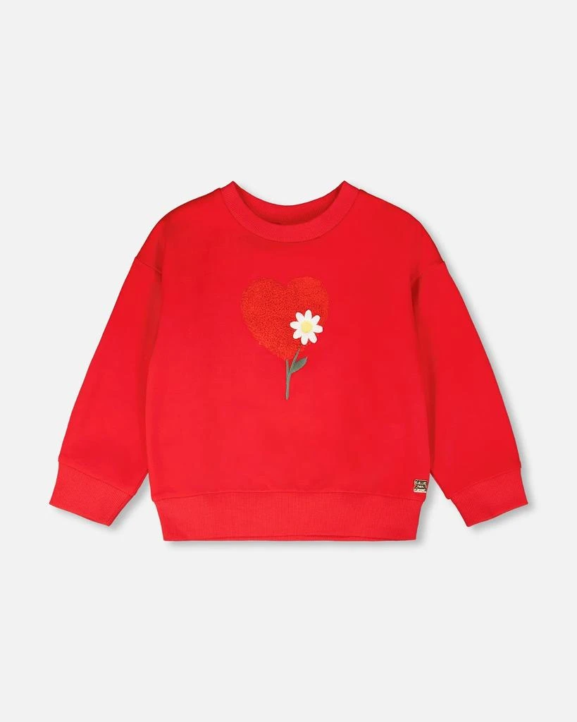 Deux par Deux French Terry Sweatshirt Red