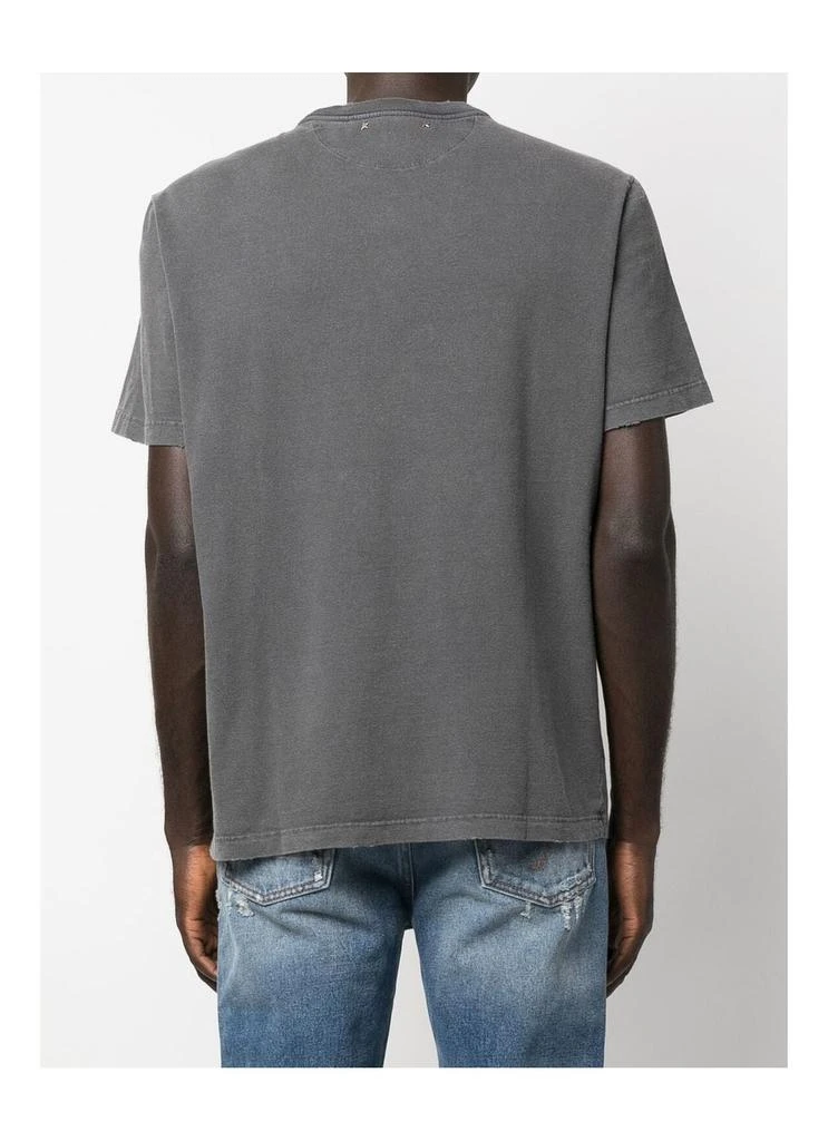 Golden Goose Golden M
s Regular T-shirt Distressed Cotton Jersey With Lo 3